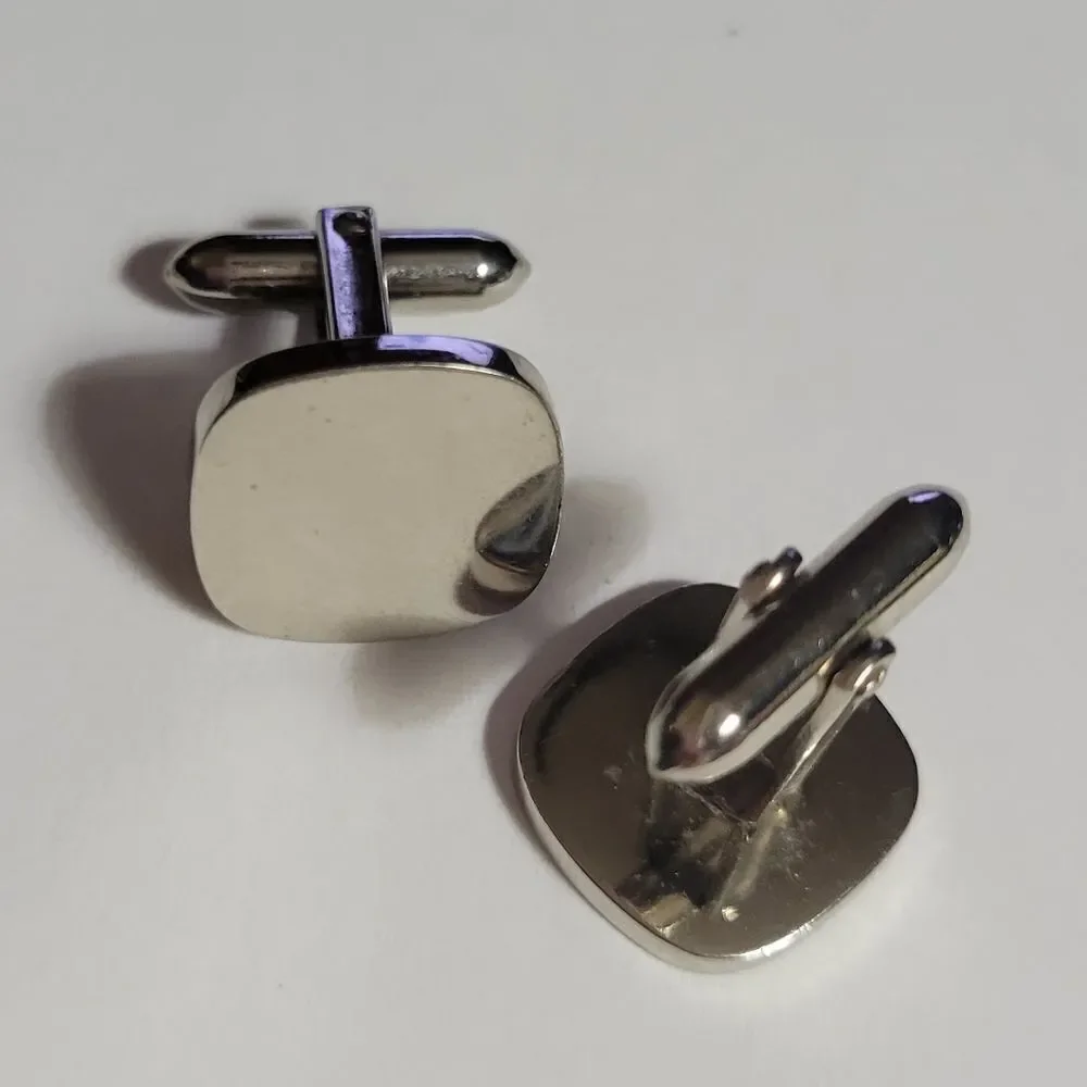 Silver Plain Square Cushion Cufflinks